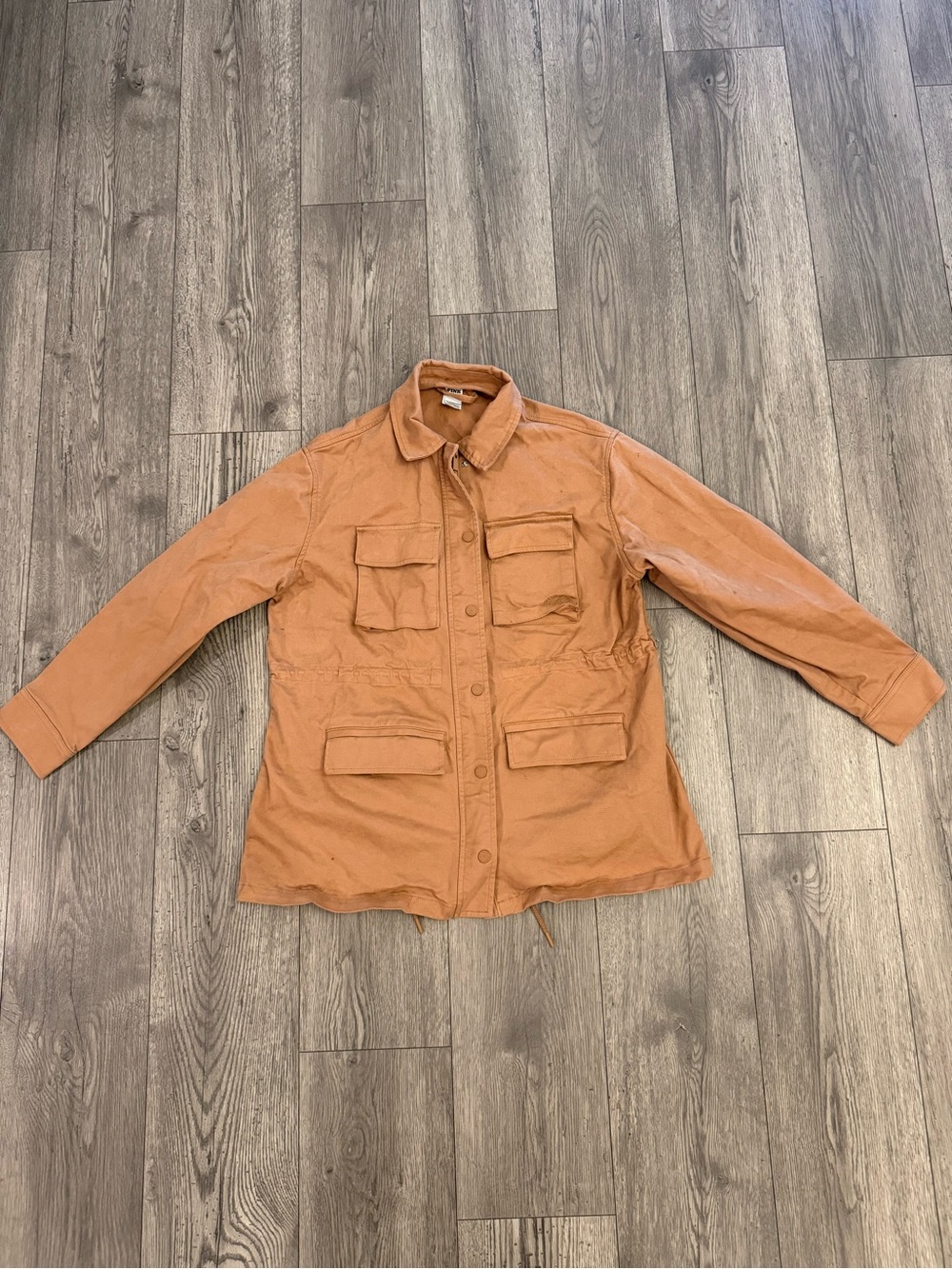 PINK Victoria Secret Tan Khaki Cinch Waist Women’s Small Utility Jacket Coat